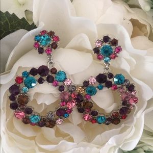 Multi colored stone earrings.